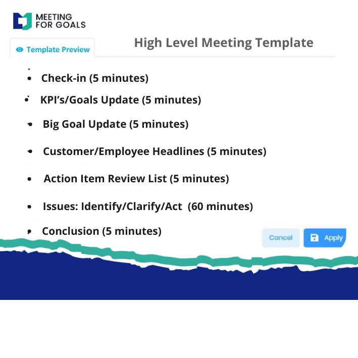 high level meeting template